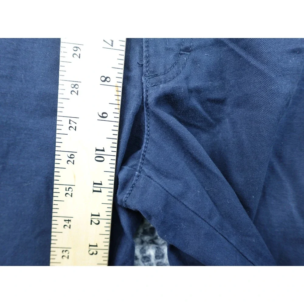 IZOD Saltwater Chino Pants Mens 32x32 Navy Blue Good Straight Fit Cotton‎